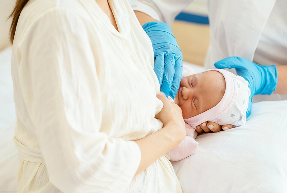 Doradczyni laktacyjna wyjaśnia mamie, jak uniknąć bólu piersi podczas karmienia