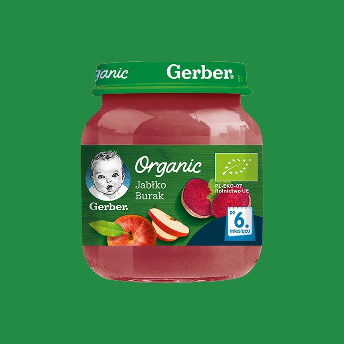 gerber organic jablko burak