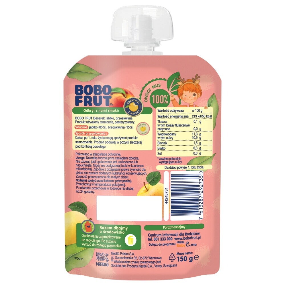 Bobo FRUT Deserek Jabłko, brzoskwinia