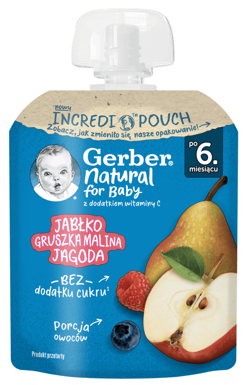 Gerber Deserek jabłko gruszka malina jagoda