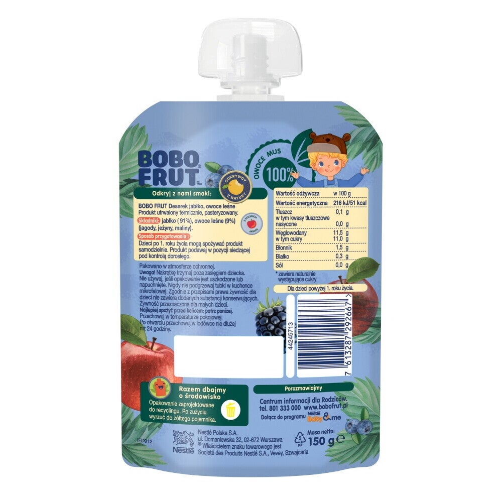 BOBO FRUT Deserek jabłko, owoce leśne back