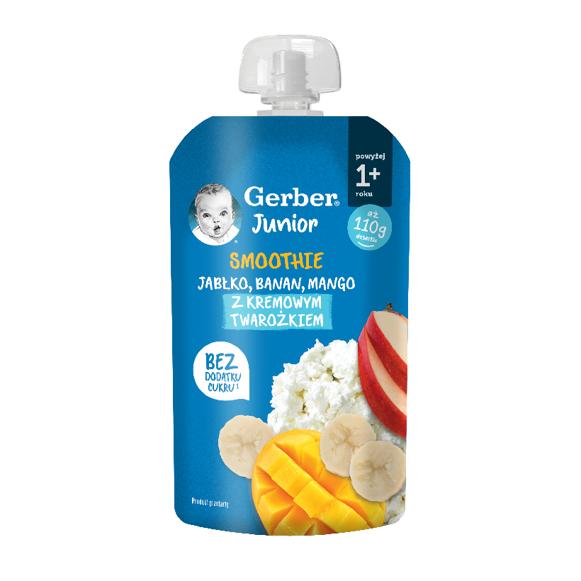 Gerber​ SMOOTHIE​​ jabłko, banan, mango z kremowym twarożkiem
