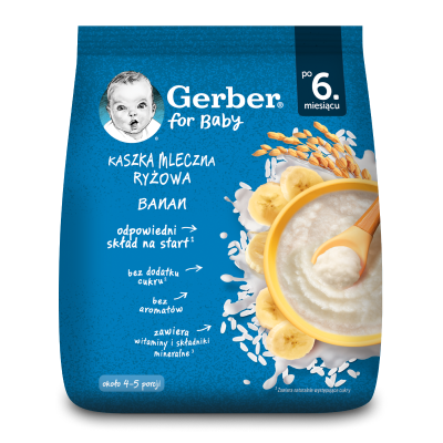 Gerber Kaszka mleczna ryżowa Banan