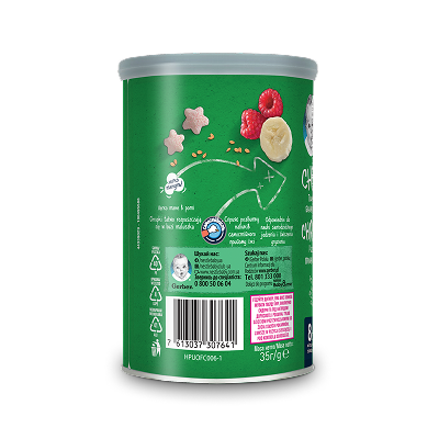 Gerber Organic Nutri Puffs Chrupki Pszenne Banan Malina 