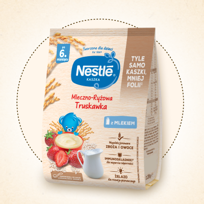 Nestlé Kaszka mleczno-ryżowa Truskawka