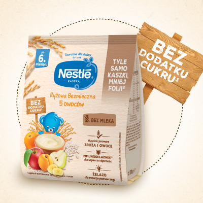 Nestlé Kaszka ryżowa-bezmleczna 5 owoców