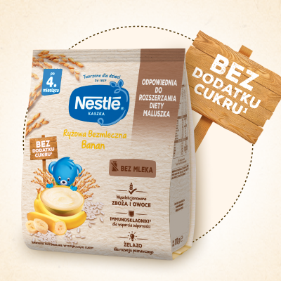 Nestlé Kaszka ryżowa-bezmleczna Banan