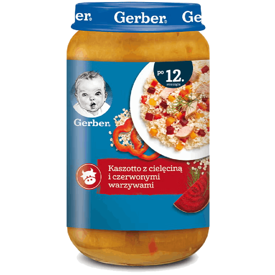 Gerber kaszotto z cielęciną i czerwonymi warzywami