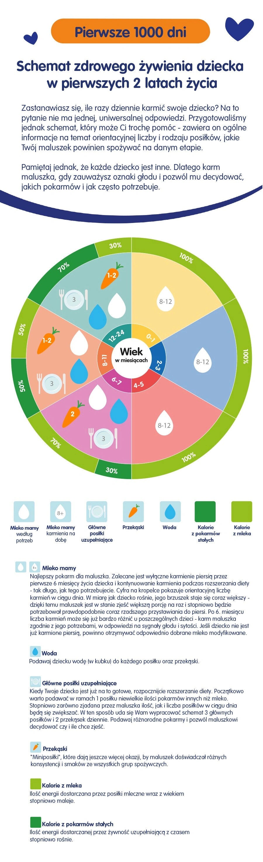 Schemat zdrowego zywienia dziecka w pierwszych 2 latach zycia