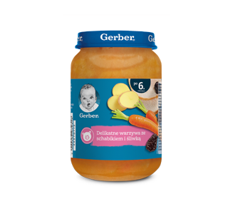 Gerber Delikatne warzywa ze schabikiem i śliwką