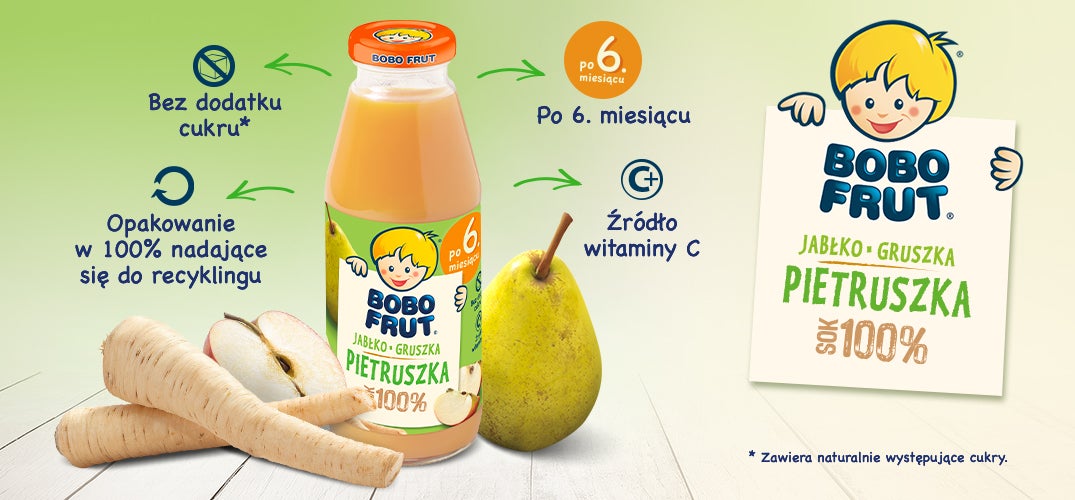 Sok owocowo-warzywny Jabłko Gruszka Pietruszka