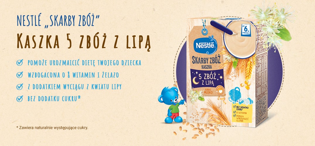 Nestlé Kaszka 5 zbóż z lipą