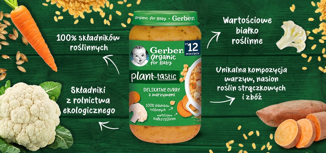 Gerber Organic Plant-tastic Delikatne curry z warzywami-benefity