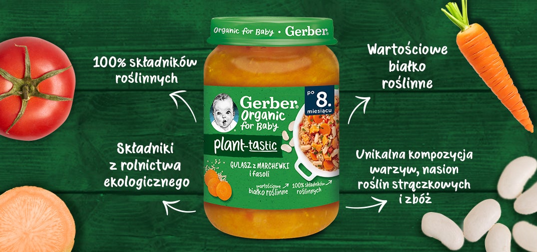 Gerber Organic Plant-tastic Warzywna potrawka włoska z pomidorami