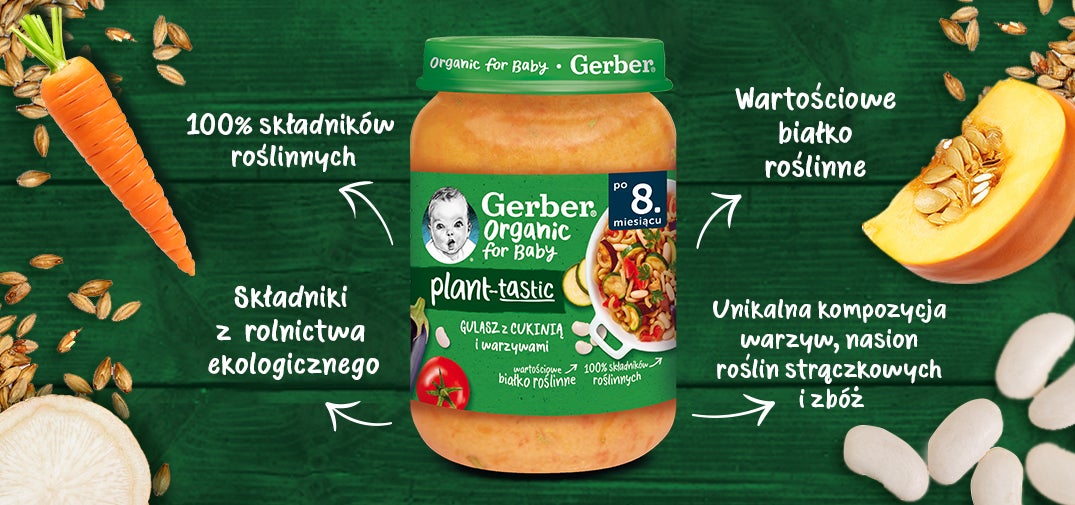 Gerber Organic Plant-tastic Gulasz z cukinią i warzywami-benefity