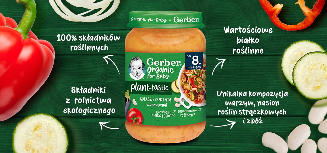 Gerber Organic Plant-tastic Gulasz z cukinią i warzywami-benefity