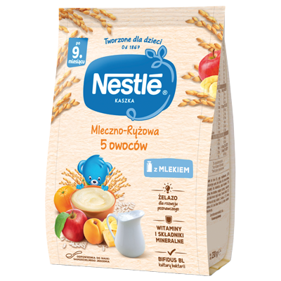 Nestlé Kaszka mleczno-ryżowa 5 owoców gramatura