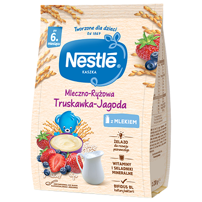 Nestlé Kaszka mleczno-ryżowa Truskawka Jagoda gramatura
