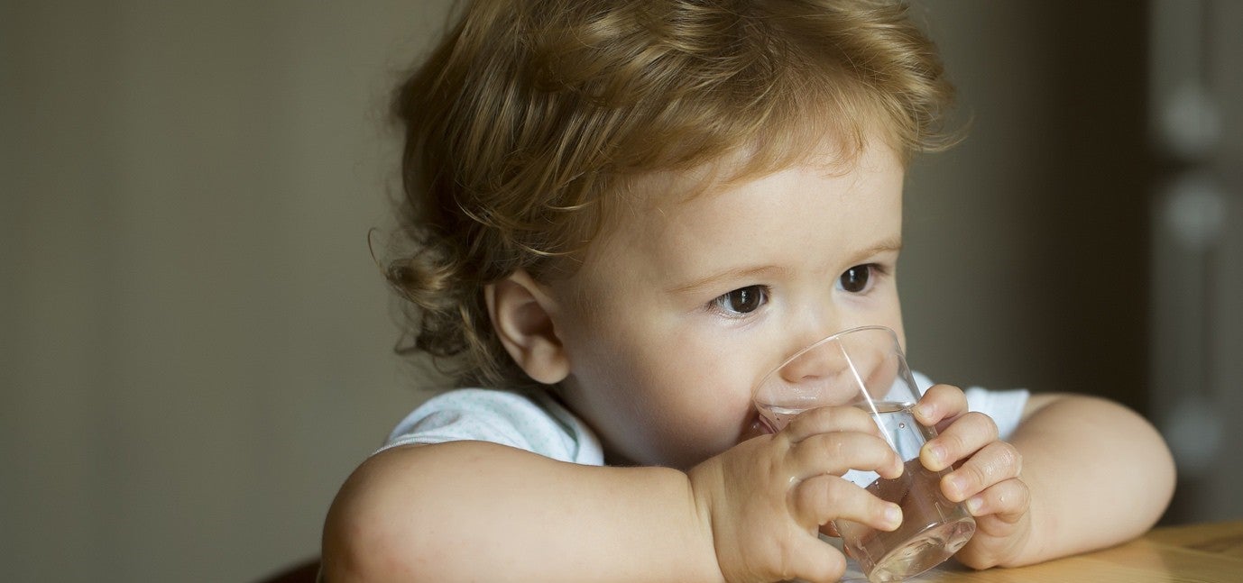 Baby drinking water