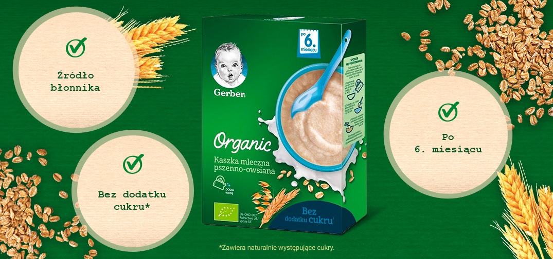 Kaszka pszenno-owsiana Gerber Organic