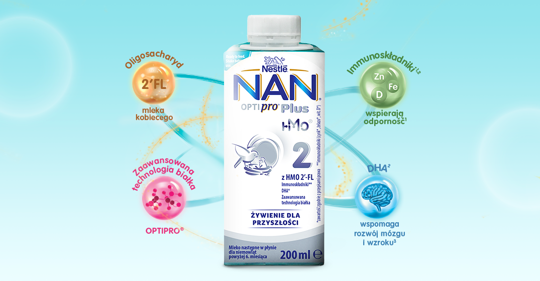 NAN OPTIPRO® Plus 2 HMO w płynie - benefity