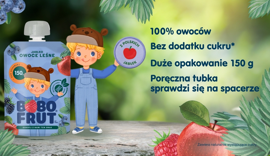 BOBO FRUT Deserek jabłko, owoce leśne - benefity