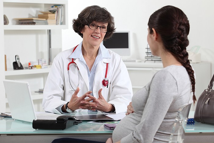 pregnant at the doctor