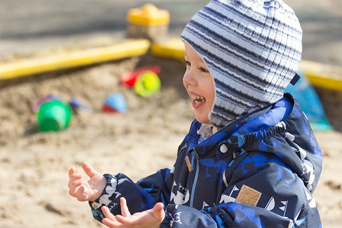 child in the sandbox