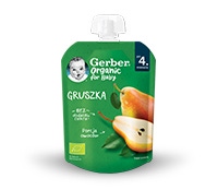 Gerber Organic deserek w tubce gruszka gramatura