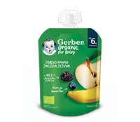 Gerber Organic deserek w tubce jabłko banan jagoda jeżyna gramatura