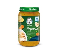Gerber Organic Jarzynki z kurczakiem i ryżem
