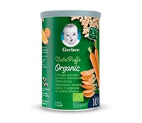 Gerber Organic Nutri Puffs Chrupki pszenno-owsiane Marchewka Pomarańcza gramatura