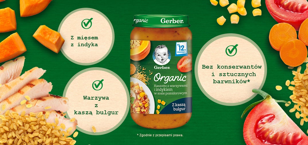 Gerber Organic Pełnoziarniste spaghetti z wołowiną warto wiedziec