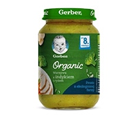 Gerber Organic Warzywa z indykiem i ryżem gramatura