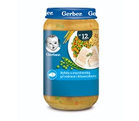 Gerber Rybka z marchewką, groszkiem i kluseczkami gramatura