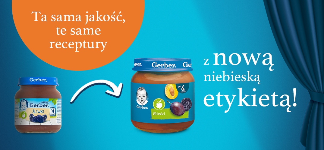 Gerber Śliwki nowa etykieta