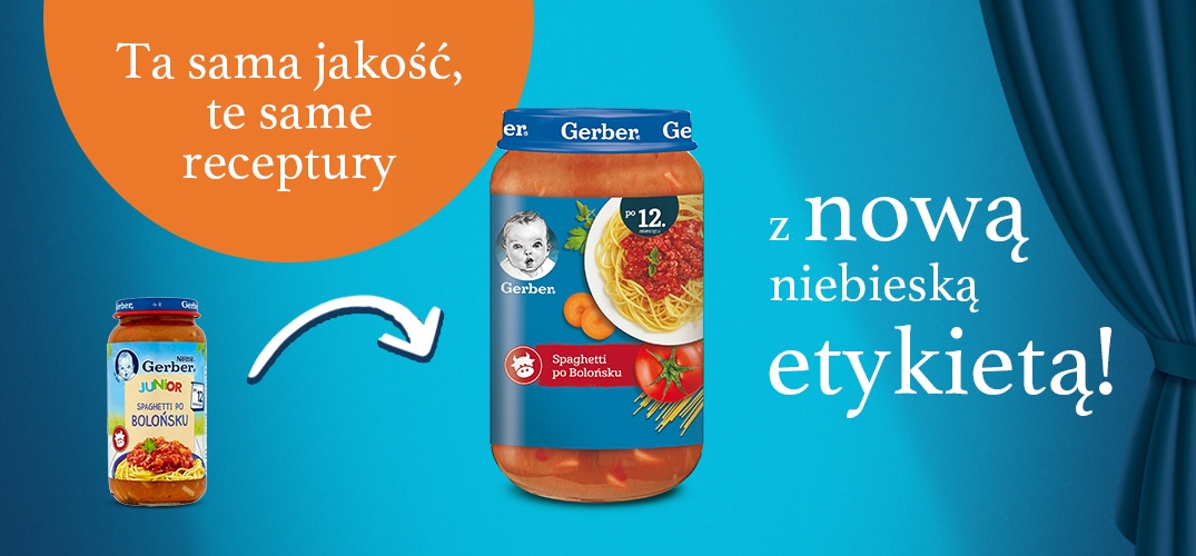 Gerber Spaghetti po bolońsku zmiana opakowania