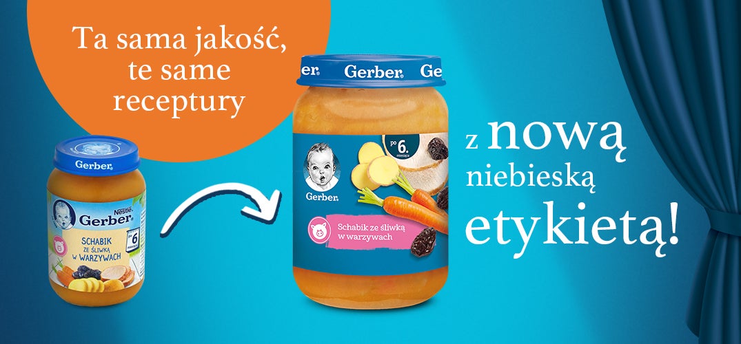 Gerber Tradycyjny schabik ze śliwką w warzywach nowa etykieta