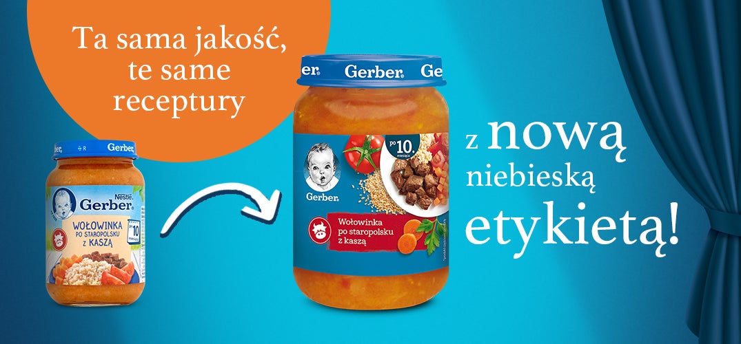 Gerber Wołowinka po staropolsku z kaszą etykieta