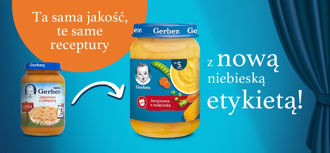 Gerber Zupka jarzynowa z cielęciną etykieta