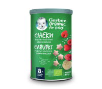 Gerber Organic Nutri Puffs Chrupki ryżowo-pszenne Banan Malina