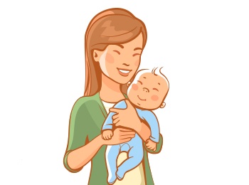 woman with baby