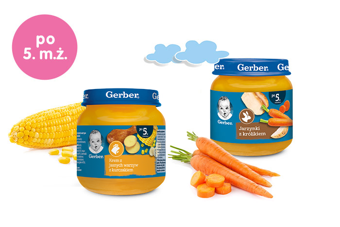 Produkty Gerber po 5. miesiącu życia