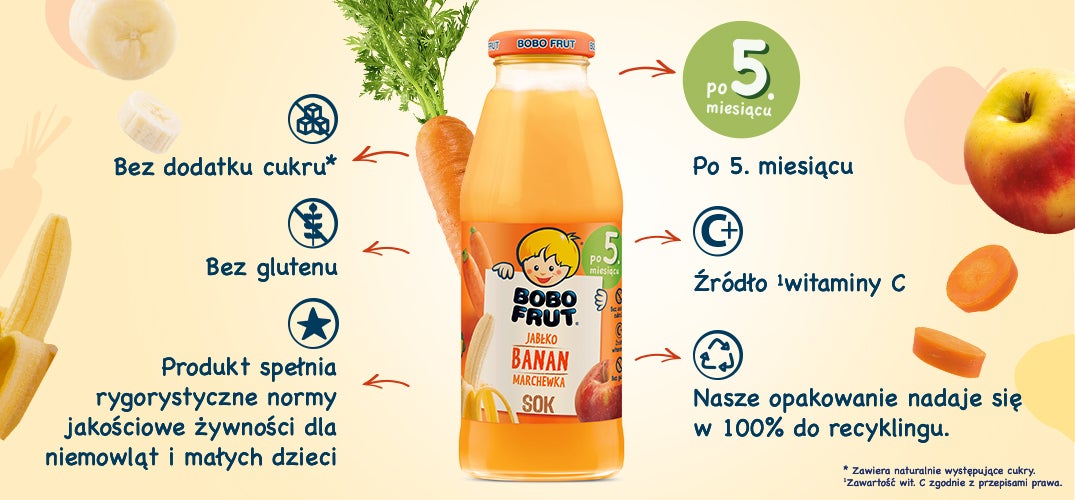 jablko banan marchewka benefity