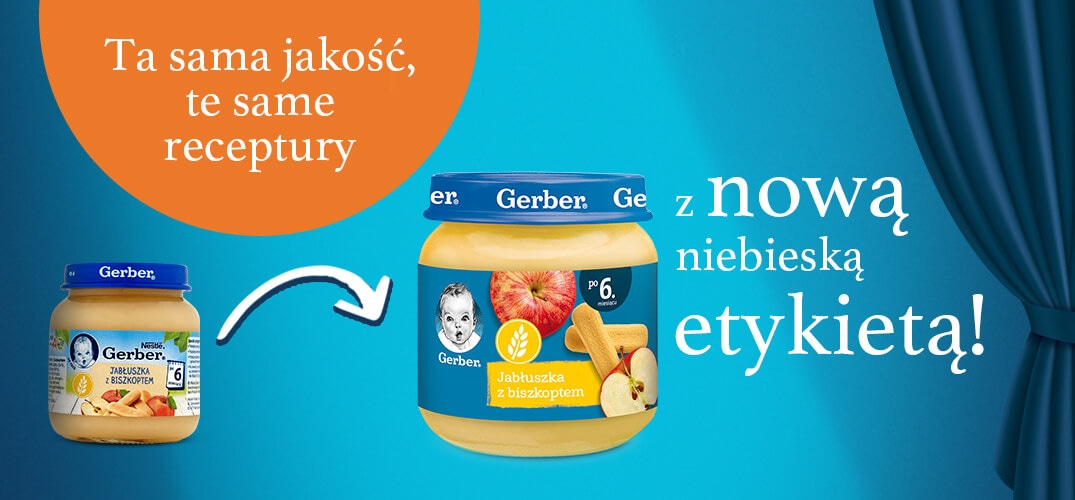 banner gerber jabluszka z biskoptem