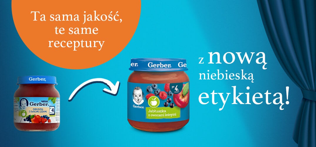 banner gerber jabluszka z owocami