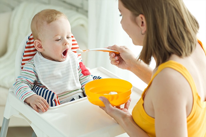 feeding the baby