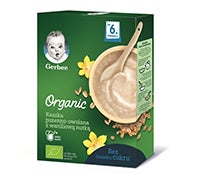 Gerber Organic Kaszka pszenno-owsiana z waniliową nutką gramatura