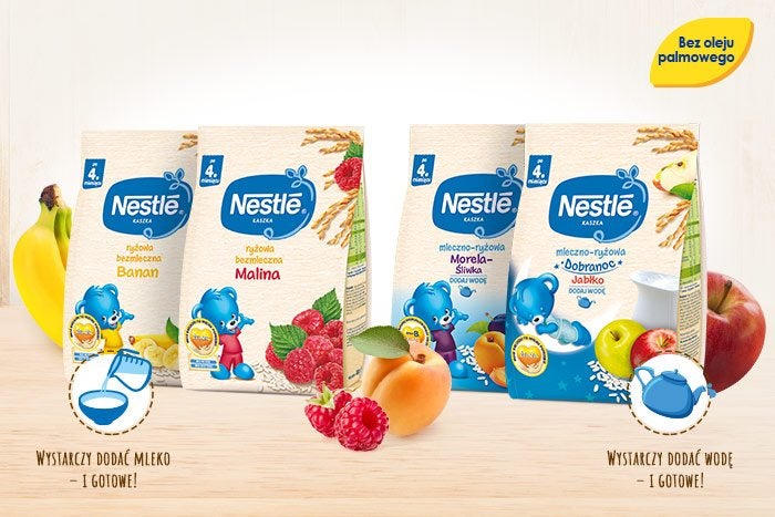 kaszki nestle bezmleczne i mleczno ryzowe