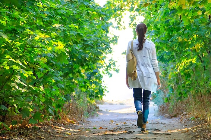 mom on a walk